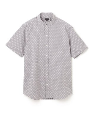 JOSEPH HOMME シガーカッタージャガード　ウイングカラー半袖シャツ ライトグレー系