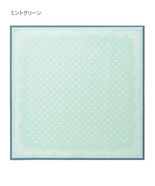 MOONBAT 【シルク100%】MACKINTOSH PHILOSOPHY(マッキントッシュ フィロソフィー）幾何柄 シルクプリントスカーフ 日本製 68cm×68cm UV対策 ミントグリーン