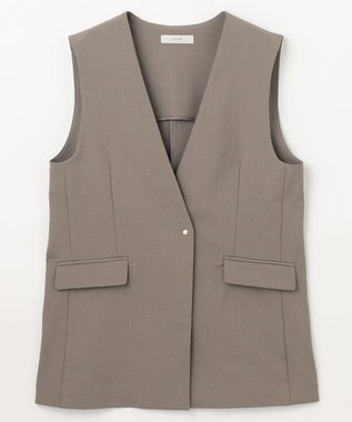 ANY 【セットアップ可能/ストレッチ】イージーケアジレ モカ