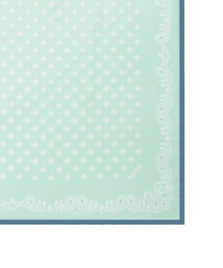 MOONBAT 【シルク100%】MACKINTOSH PHILOSOPHY(マッキントッシュ フィロソフィー）幾何柄 シルクプリントスカーフ 日本製 68cm×68cm UV対策 ミントグリーン