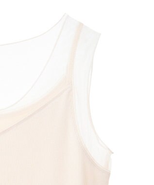 YECCA VECCA チュールMIXリブインナー Ivory