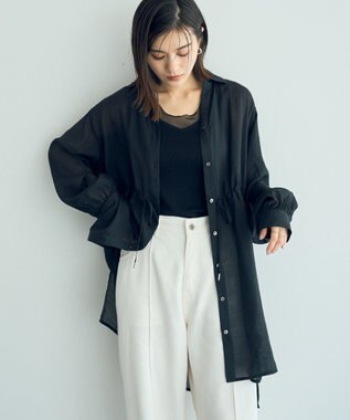 YECCA VECCA チュールMIXリブインナー Black