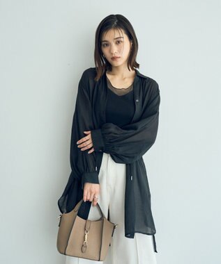 YECCA VECCA チュールMIXリブインナー Black