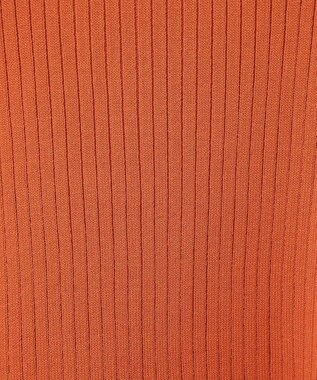 Green Parks ＢＰ　袖口カラーリブ７分袖ニットプルオーバー Orange