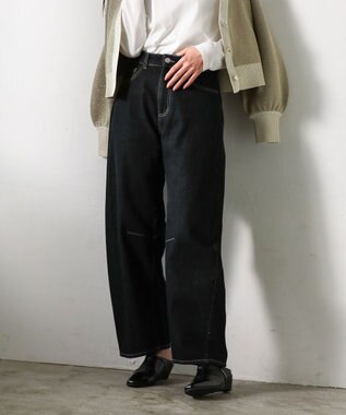 Green Parks ・ＥＬＥＮＣＡＲＥ　ＤＵＥ　デニムバレルレッグパン Black