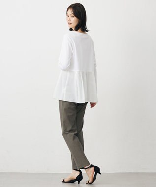 J.PRESS LADIES L 【WEB限定カラーあり】レイヤードジャージー フレア カットソー ホワイト系