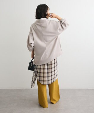 Green Parks ダンボール抜け衿プルオーバー Gray Beige