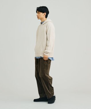 J.PRESS YORK STREET 【UNISEX】ウールカシミヤ フーディニット ベージュ系