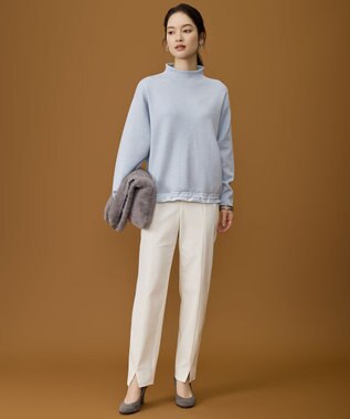 自由区 【SHIHOさん着用】スムージードローコード ニット ライトブルー