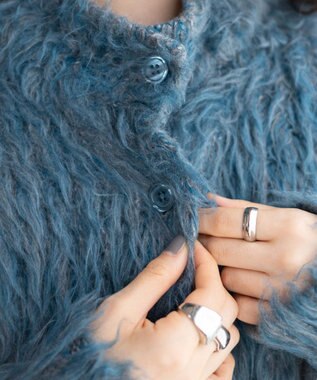 WEGO モンスターニットカーディガン ブルー