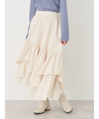 earth music&ecology イレヘムティアードスカート Ivory