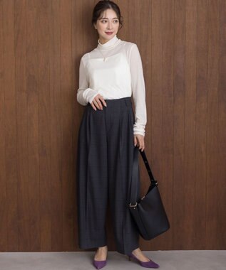 組曲 L ハイツイストシアー インナータートル ホワイト系