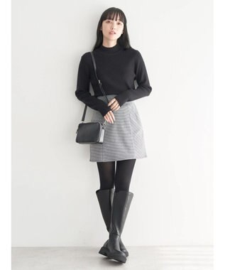 earth music&ecology ミニスカート Hounds Tooth