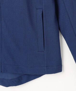 JOSEPH ABBOUD MOUNTAIN 【異素材コンビネーション】グリットワッフルアクティブパーカー ブルー系