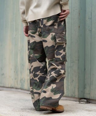 WEGO 【ユニセックス着用ITEM/SMLサイズ展開】イージーワイドカーゴパンツ 柄1