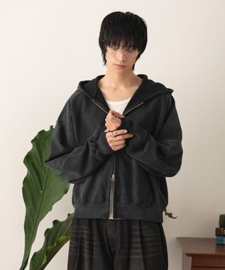 WEGO ショートZIPパーカー ブラックその他