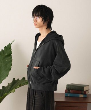 WEGO ショートZIPパーカー ブラックその他