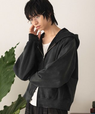 WEGO ショートZIPパーカー ブラックその他