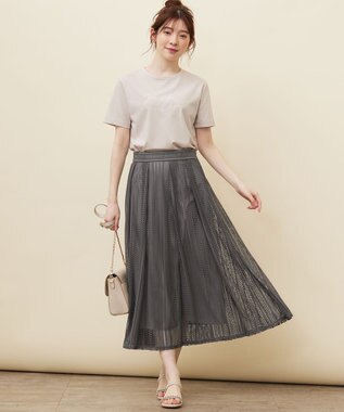 ANY SIS S ロゴ刺繍 Tシャツ ローズグレー