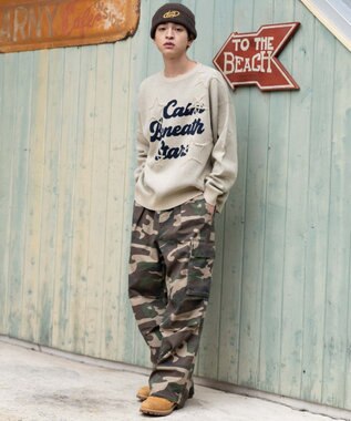 WEGO 【ユニセックス着用ITEM/SMLサイズ展開】イージーワイドカーゴパンツ 柄1