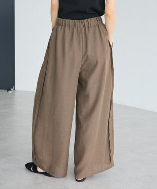 CRAFT STANDARD BOUTIQUE リネンライクワイドイージーパンツ Brown
