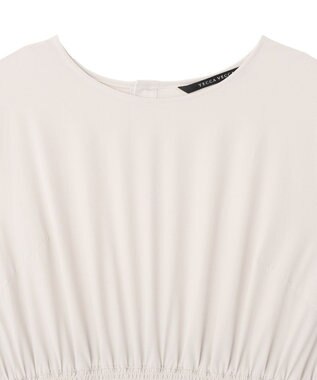 YECCA VECCA 【UVカット/接触冷感/遮熱】ギャザーロングワンピース Light Beige