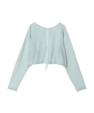 Green Parks ・ＥＬＥＮＣＡＲＥ　ＤＵＥ　２ｗａｙメッシュカーディガン Mint