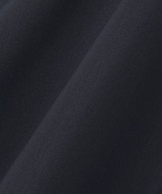 23区 L 【洗える】プレーンストレッチタフタ フレア ワンピース ネイビー系