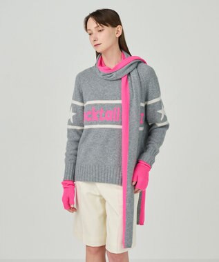 GRACE CONTINENTAL カシミヤレタードトップ グレー