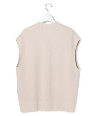 ICB L 【洗える】 ウールテンセルミニブークレ ニットベスト トープ系