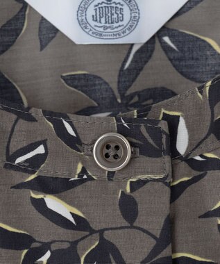 J.PRESS LADIES 【洗える】ボタニカルプリント ブラウス カーキ系5