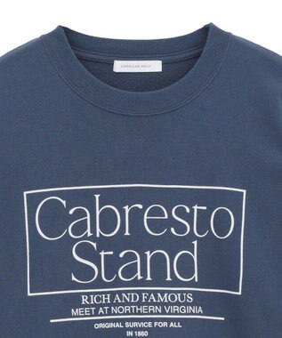 AMERICAN HOLIC ボックスロゴプリント裏毛プルオーバー Navy