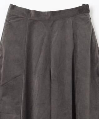 ANY 【洗濯機可】エステルベロア ガウチョパンツ チャコール系