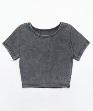 WEGO ヴィンテージウォッシュコンパクトリブT スミクロ