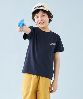 UNFILO 【110-150cm】CLEAN Tee(UNISEX) ネイビー[ライトイエローロゴ2]