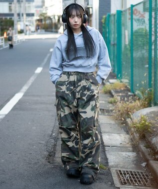 WEGO 【ユニセックス着用ITEM/SMLサイズ展開】イージーワイドカーゴパンツ 柄1