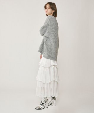 GRACE CONTINENTAL イレギュラーティアードスカート ホワイト