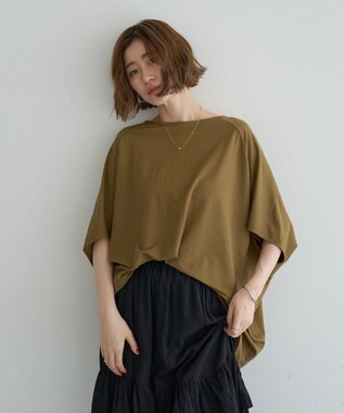 YECCA VECCA 異素材切替バックデザインプルオーバー