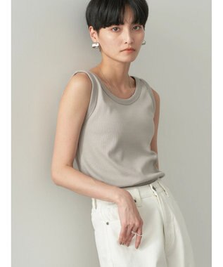 AMERICAN HOLIC 抗菌防臭Ｄａｉｌｙテレコタンクトップ Gray Beige