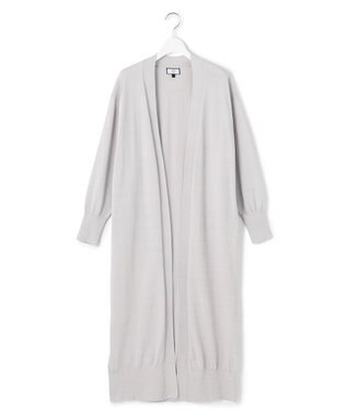 J.PRESS YORK STREET 【WOMEN】シアーロングカーディガン ライトグレー系