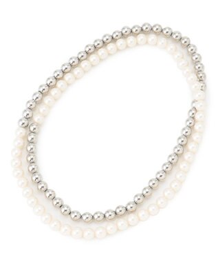 23区 【APPLAUDIR】パール＆ボールミックス ネックレス シルバー系