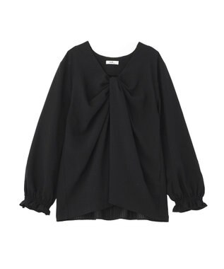 earth music&ecology フロントツイストブラウス Black
