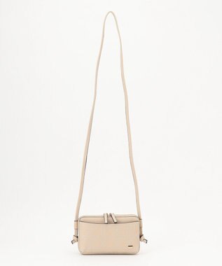 LA BAGAGERIE 【レザー×ステッチ】スクエアマルチポシェット アイボリー