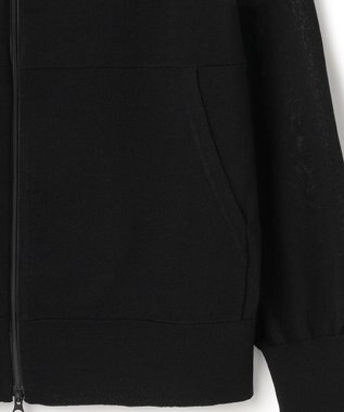 23区 【SLOW/一部店舗限定】シアーニット パーカー ブラック