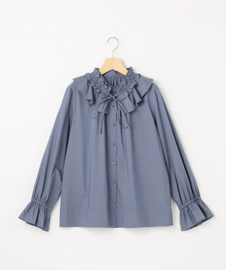組曲 【先行予約・2WAY】エアリーシャーティングフリル襟 ブラウス