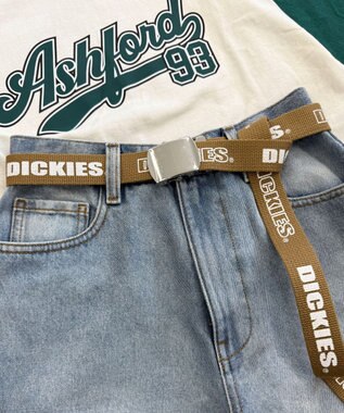 WEGO 【ユニセックス着用ITEM】Dickies　ロゴプリントベルト キャメル