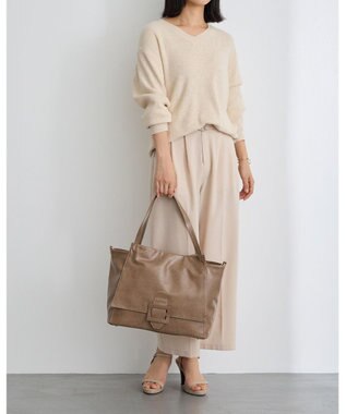 MioFIRANO バックル付きトートバッグ＆ショルダーバッグセット 2WAY A4サイズ対応　FIRANO フィラノ GREIGE