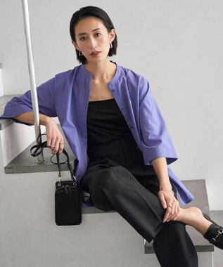 ICB 【洗える】 コットンリヨセルスムース キャミソール ブラック系