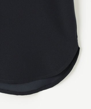 J.PRESS LADIES ヌーディスバックサテン ブラウス ネイビー系