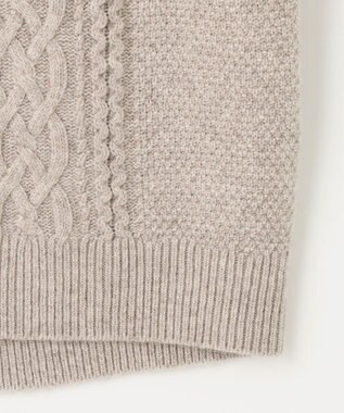 J.PRESS LADIES 【洗える】アラン ニットベスト ベージュ系